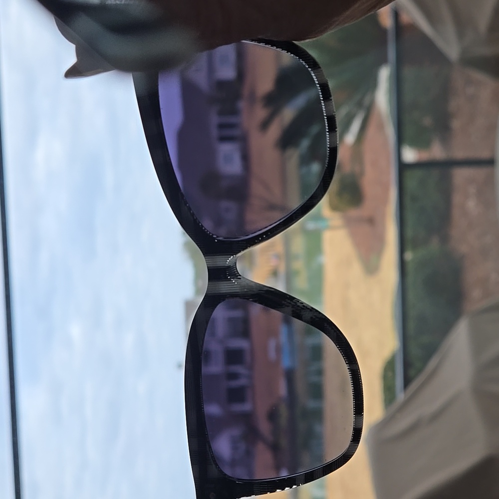Burberry Black and White Checkered Eyewear - Picture 13 of 15